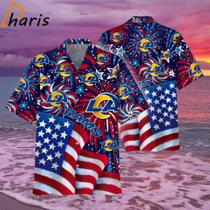 NFL Los Angeles Rams Memorial Firework Hawaiian Shirt