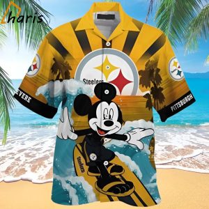 NFL Pittsburgh Steelers Custom Name Mickey Mouse Hawaiian Shirt