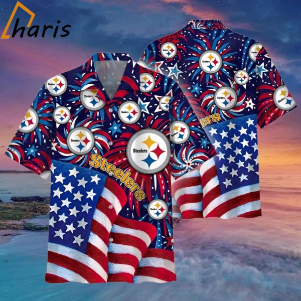 NFL Pittsburgh Steelers Memorial Firework Hawaiian Shirt