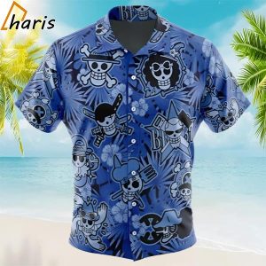 One Piece Skull Button Up Hawaiian Shirt