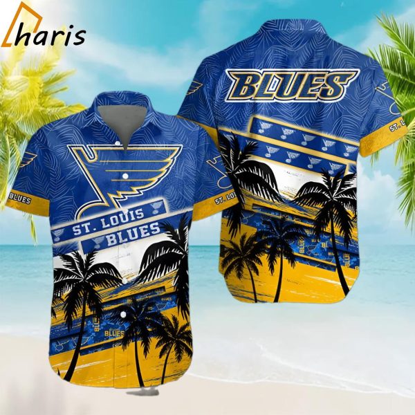 Palm Tree Summer Vibe With St.Louis Blues Hawaiian Shirt