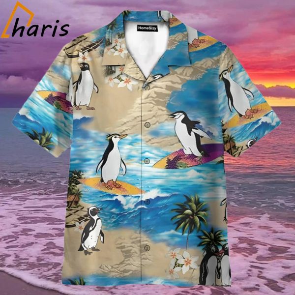 Penguin Island Funny Hawaiian Shirt