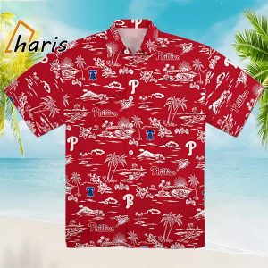 Phillies Palm Tree Hawaiian Shirt