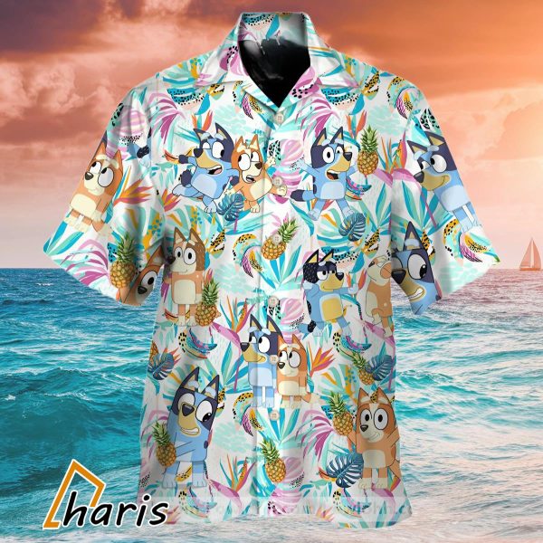 Pineapple Aloha Bluey Bingo Hawaiian Shirt