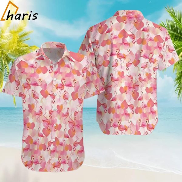 Pink Flamingo Themed Hawaiian Shirt Unique Stylis Design