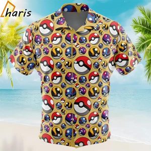 Poke Balls Pokemon Hawaiian Shirt