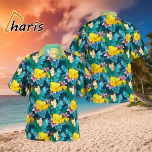 Pokemon Hawaiian Shirt Pikachu Flower Summer Vacation Gift