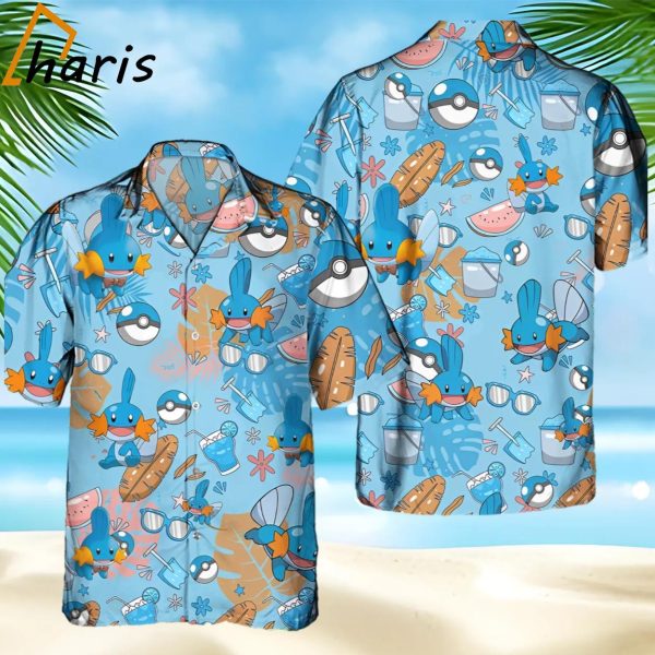 Pokemon Mudkip Hawaiian Aloha Hawaiian Shirt