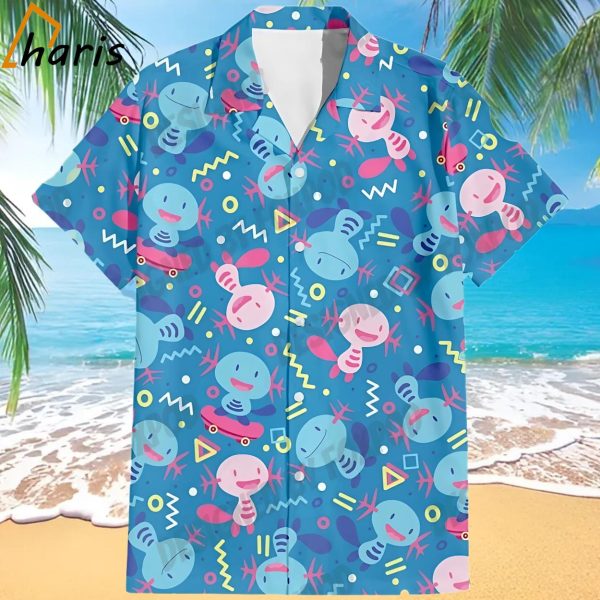 Pokemon Wooper Upah Featured on Hawaiian Shirt