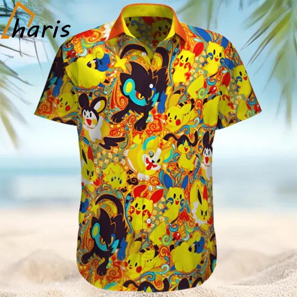 Pokemon Yellow Color Hawaiian Shirt