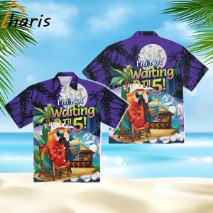 Purple I’m Not Waiting Til 5 Parrot Vacation Hawaiian Shirt