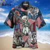 Scooter Skeleton USA Flag Independence Day Hawaiian Shirt