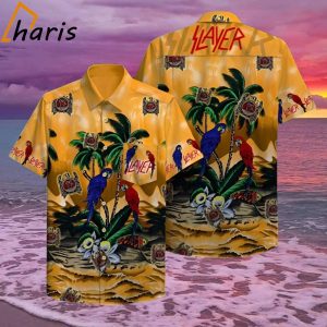 Slayer Music Tropical Flower And Parrot Hawaiian Shirt