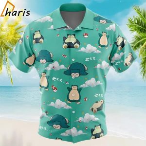 Snorlax Pattern Pokemon Hawaiian Shirt