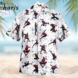 Spider Man White Hawaiian Shirt