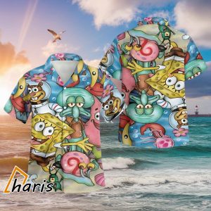 Spongebob Squarepants Hawaiian Shirt For  Woman Men