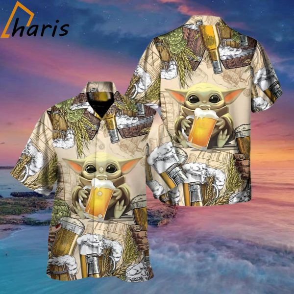 Star Wars Baby Yoda And Wheat Beer Hawaiian Shirts