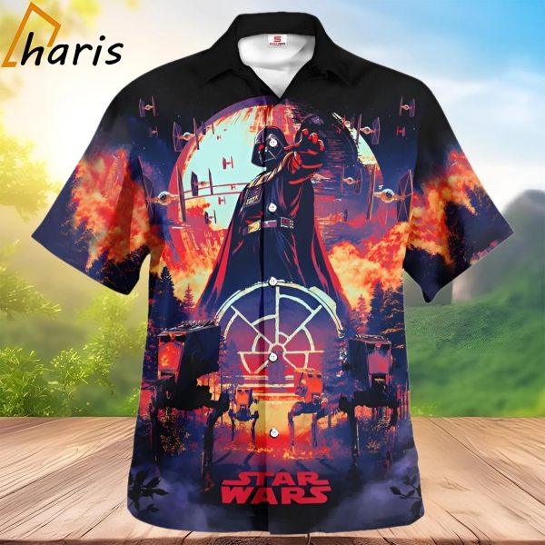 Star Wars Darth Vader Red Purple Hawaiian Shirt