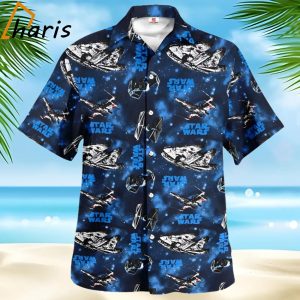 Star Wars Pattern Blue Hawaiian Shirt Gift For Fans