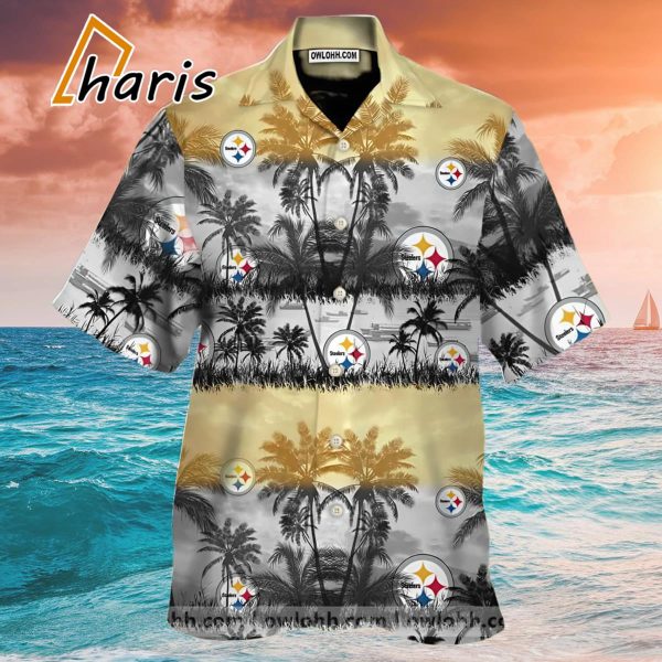 Steelers Logo Pattern Hawaiian Shirt