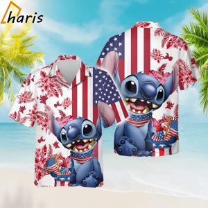 Stitch Cartoon 4th July Independence Day Hawaiian Shirt