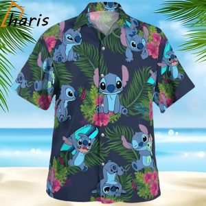 Stitch Disney Palm Leaves Pattern All Over Print Hawaiian Shirt