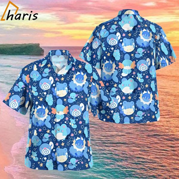 Stylish Blue Water Pokemon Hawaiian Shirt