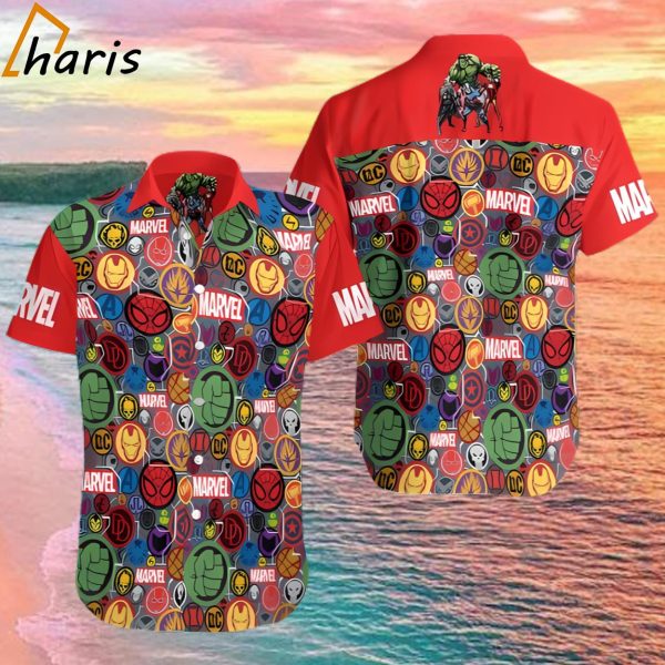 Super Heroes Face Marvel Summer Hawaiian Shirt Gift For Summer Holiday