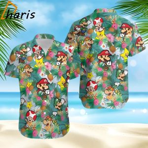 Super Mario Bros Beach Lover Pineapple Hawaiian Shirt