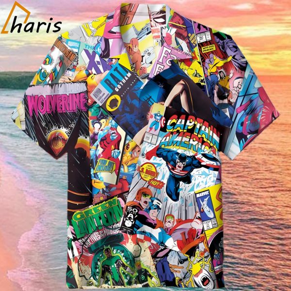 Superhero Marvel DC Comics Hawaiian Shirt