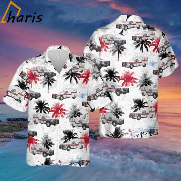 Texas Robertson County Ems Button Down Hawaiian Shirt