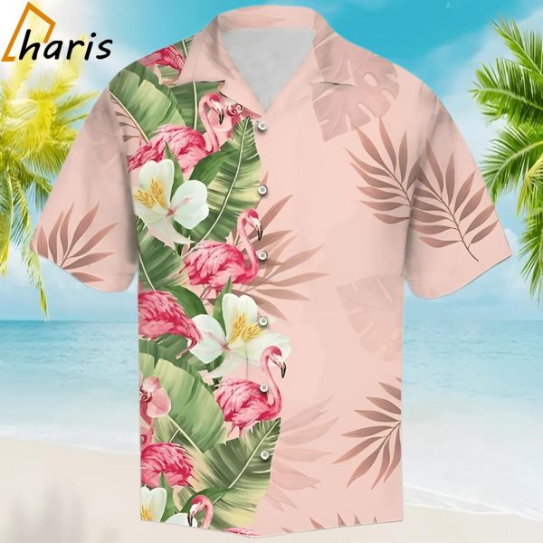 Tropical Flamingo And Banana Leaf Pattern Trendy Hawaiian Shirt