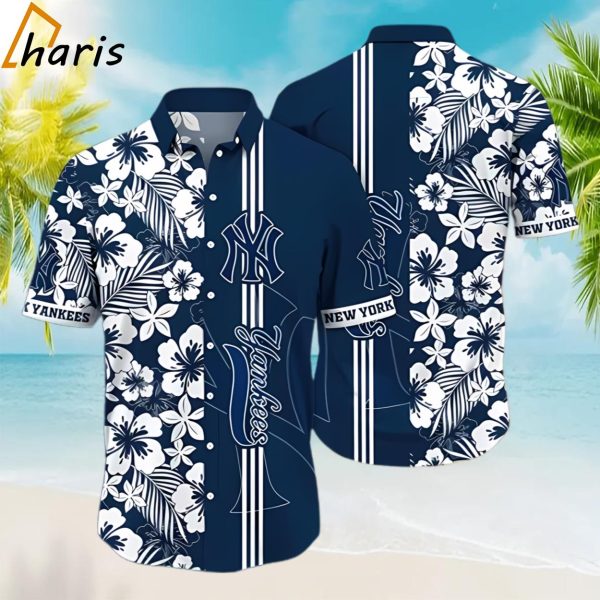 Tropical Floral MLB New York Yankees Hawaiian Shirt