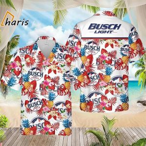 Tropical Fruit Busch Light Beer Hawaiian Shirt