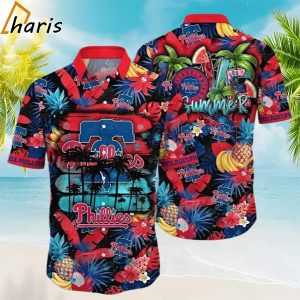 Tropical Fruit Phialadelphia Phillies Hawaiian Shirt