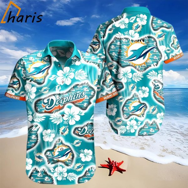 Tropical Hibiscus Flower Miami Dolphins NFL Hawaiian Shirt