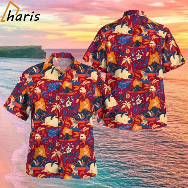 Tropical Red Pokemon Hawaiian Shirt