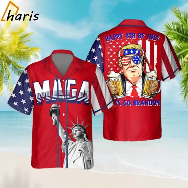 Trump 2024 MAGA Happy 4th Of July Let’s Go Brandon Hawaiian Shirt