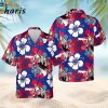 Trump 2024 Re-elect Blue Pattern Flower Hawaiian Shirt