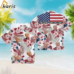 Trump Funny Photo Flower Tropical Floral Hawaii Shirt