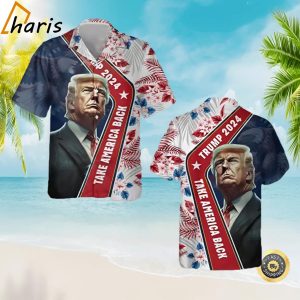 Trump Take The America Back 4th July 2024 Hawaiian Shirt