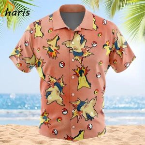 Typhlosion Pattern Pokemon Hawaiian Shirt