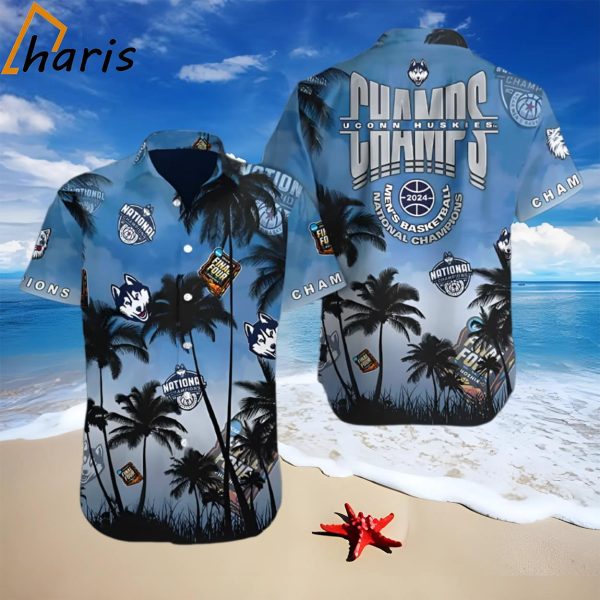 UConn National Champions 2024 Tropical Hawaiian Shirt