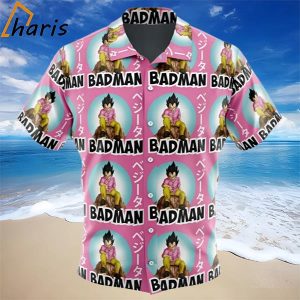 Vegeta Pink Badman Dragon Ball Z Button Up Hawaiian Shirt