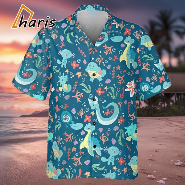 Water Pokemon Pattern Hawaiian Shirt