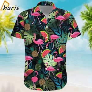 Watermelon Pinapple Flamingo Trendy Hawaiian Shirt