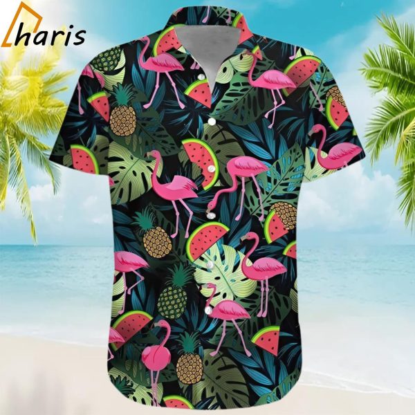 Watermelon Pinapple Flamingo Trendy Hawaiian Shirt