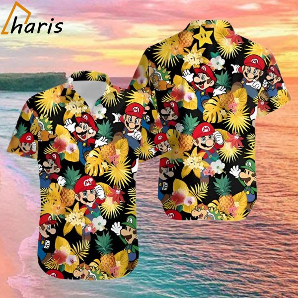 Yoshi Super Mario Movie Character Hawaiian Shirt