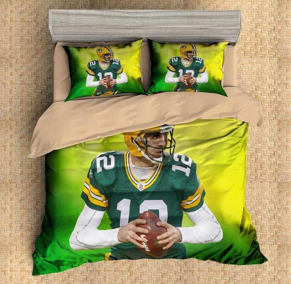 Aaron Rodgers Green Bay Packers Duvet Cover and Pillowcase Set Bedding Set Aaron Rodgers Green Bay Packers Duvet Cover and Pillowcase Set Bedding Set