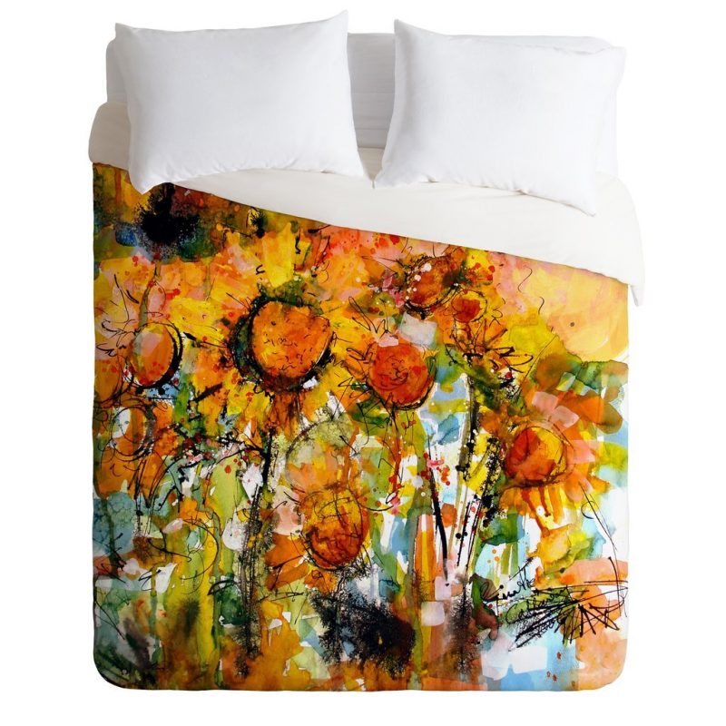 Abstract Sunflowers Duvet Cover and Pillowcase Set Bedding Set Abstract Sunflowers Duvet Cover and Pillowcase Set Bedding Set